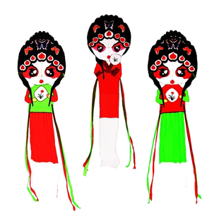 天际大小花旦京剧美女脸谱国潮中国风网红大型成人软体风筝