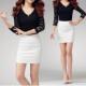 一步包臀裙2025新款 女白色职业有弹性半身裙紧身包臀显瘦短裙