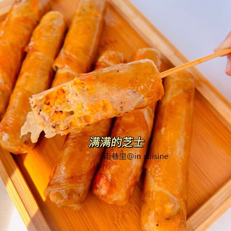 爆汁芝士鸡腿卷鸡腿肉制作一根80克8根冷冻袋装空气炸锅方便速食