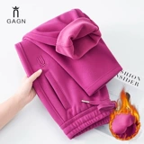 Демисезонные флисовые удерживающие тепло штаны для матери для отдыха, свободный прямой крой, 2024 года