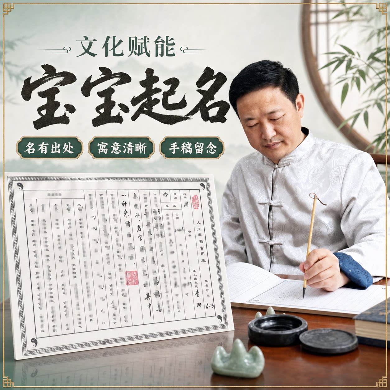 宝宝起名人工取名新生婴儿起名定制名字成人改名公司品牌商标取名 - 实物图