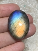 拉长石吊坠裸石25 18紫彩蓝绿金黄芬兰矿印度料水滴椭圆手工DIY