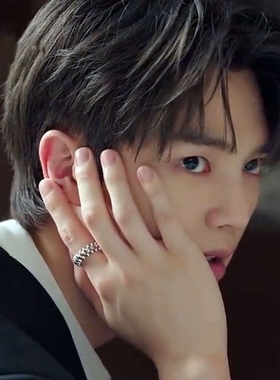 与恶魔有约宋江同款戒指欧巴韩剧同款郑具元银色开口可调节指环