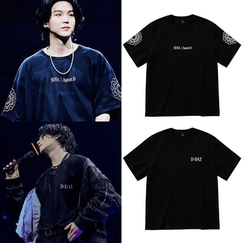 防弹少年团闵玧其SUGA Agust D D-DAY演唱会同款衣服短袖t恤男女