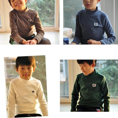 秋冬半高领磨毛加厚柔软打底衫