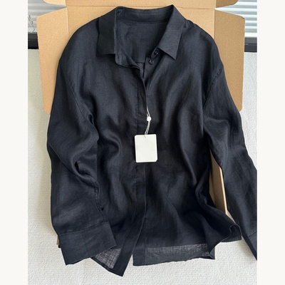 夏季薄款新款纯色翻领开衫上衣