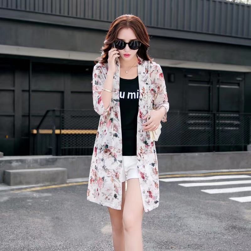 防晒衣女夏2023新款春夏大码超薄中长款防晒开衫空调服披肩薄外套