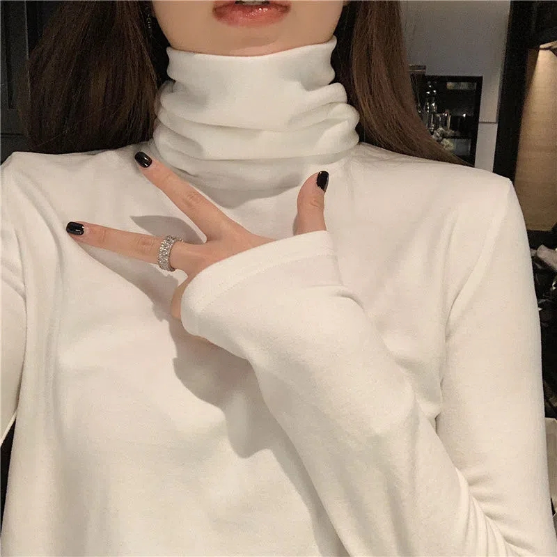 娜蕾斯长袖加绒加厚高领打底衫