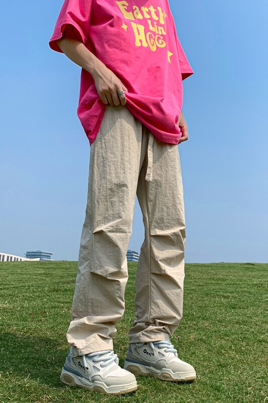 K338P50控68多巴胺降落伞裤子速干抽绳宽松潮牌情侣裤子男,男装休闲裤,电商B205