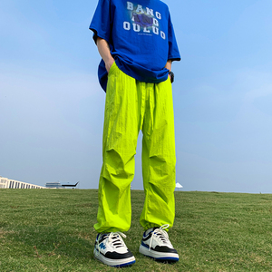 K338 P50 控68 多巴胺降落伞裤子速干抽绳潮牌情侣裤子男女图片