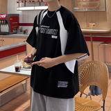 T6020P40控58夏季短袖宽松潮流圆领体恤运动机车服280克，男装T恤，电商B205