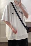 T2225P35控48冰丝夏季男士短袖宽松潮流体恤t恤潮流圆领，男装T恤，电商B205