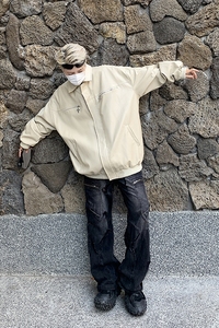 W7003 特P70 控138 秋冬男士皮衣夹克外套翻领潮流帅气男女图片