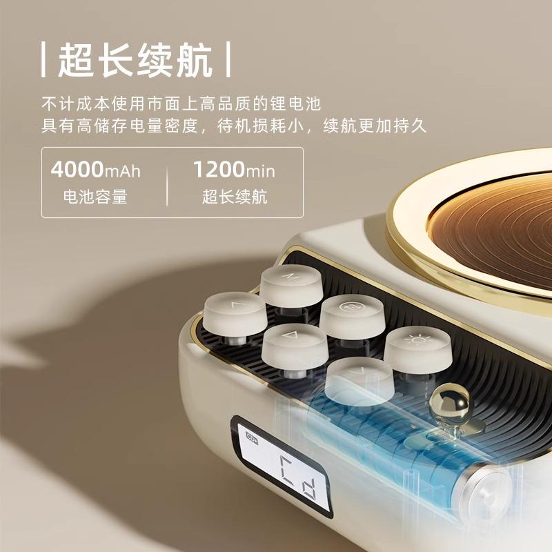 桌面蓝牙便携随身听专辑CD播放机立体声复古双向蓝牙音响高音质
