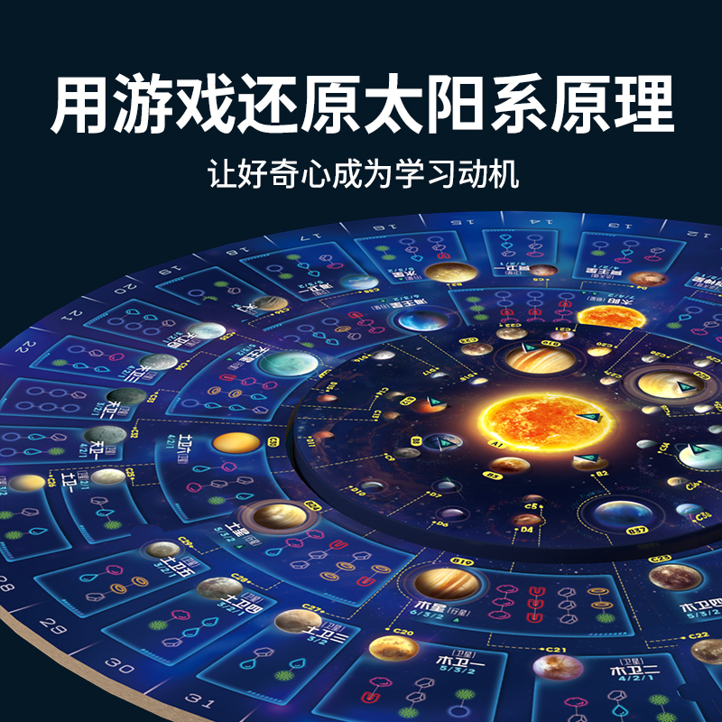yaofish鳐鳐鱼再造太阳系儿童桌游太空天文航天益智玩具礼物8+