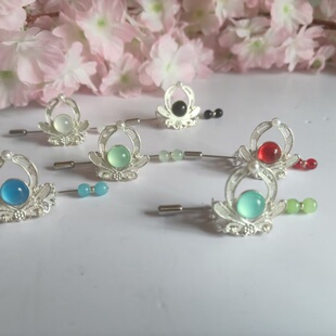 迷你发冠长飘带bjd三分四分六分头饰发飘逸头冠棉花娃娃古风