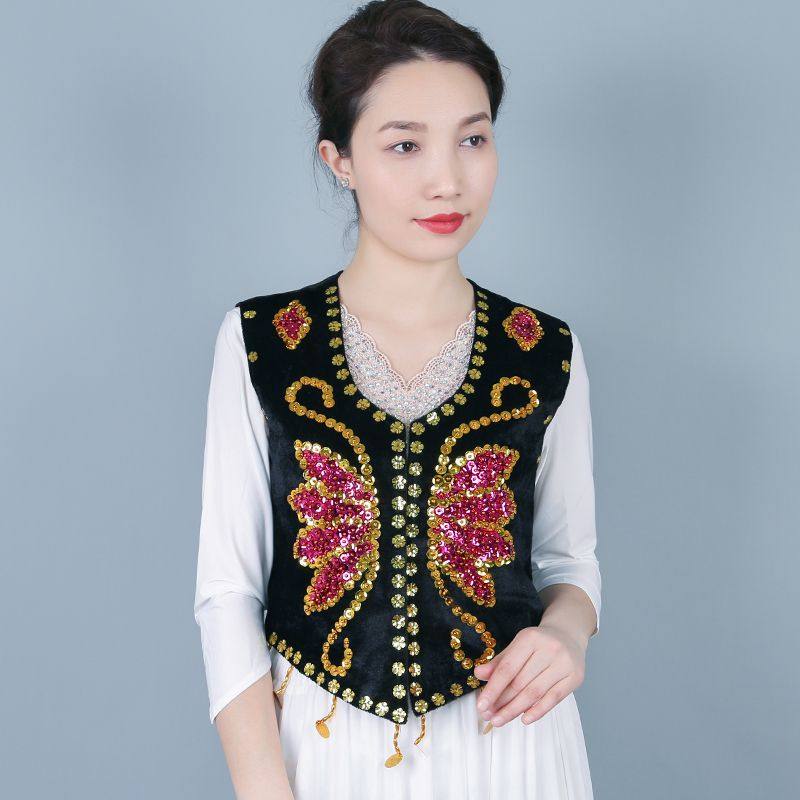 新疆舞蹈服女绣花坎肩