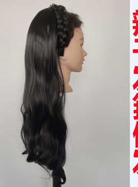 发箍假发辫子发箍可拆卸长卷发长直发水波纹卷发片半头套大波浪