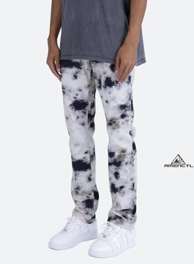 Mnml 漂白牛仔裤男水洗白色油漆裤常规四季FOG风格宽松直筒裤新品