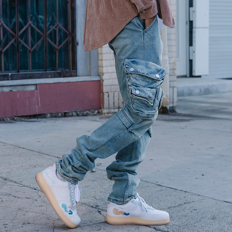 mnml水洗做旧四季牛仔裤