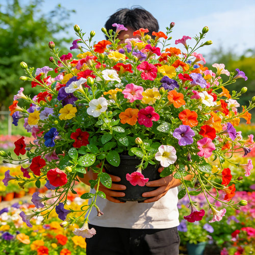 【易爆盆】单瓣矮牵牛盆栽带花苞四季开阳台庭易爆盆好养花卉绿植