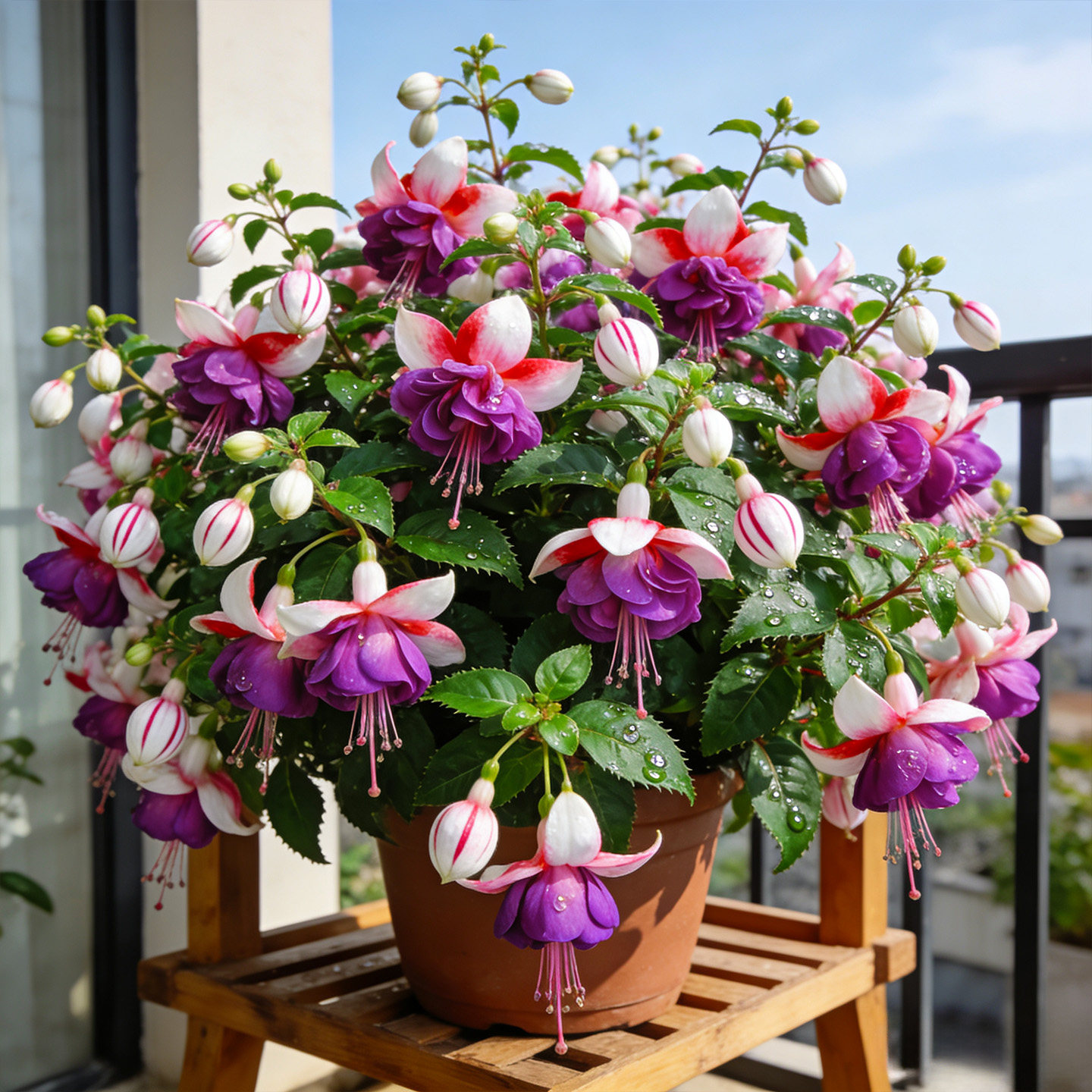 倒挂金钟盆栽带花苞重瓣灯笼花室内阳台四季开花好养花卉绿植花苗