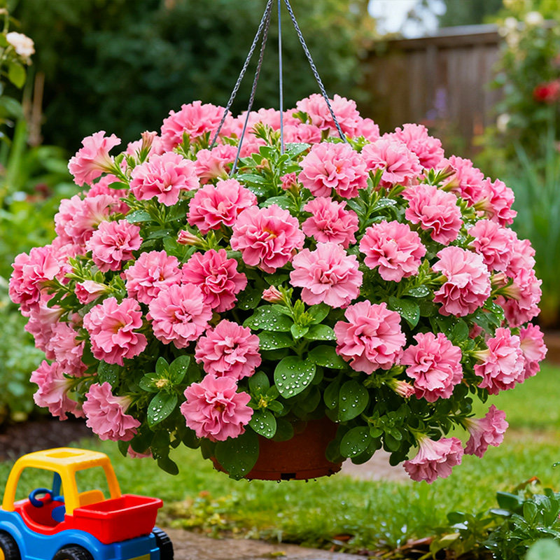 【开不停】重瓣矮牵牛花苗带花盆栽四季多年生冰淡紫酥糖泡泡花卉