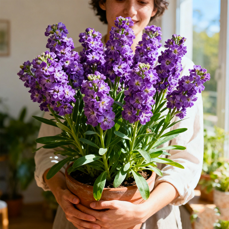 紫罗兰盆栽花苗带花阳台庭院室内外四季好养花卉绿植耐寒耐冻