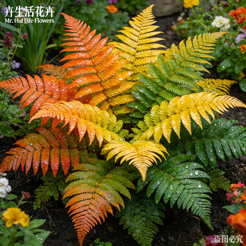 彩虹蕨盆栽网红彩叶蕨类植物室内耐阴好养客厅阳台观赏绿植花苗