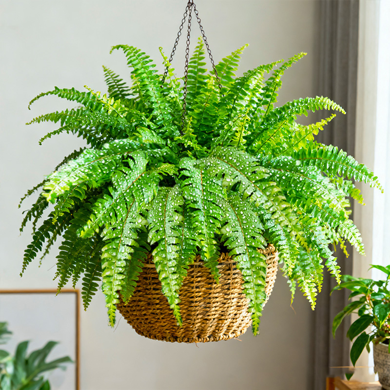 波士顿蕨盆栽肾蕨类植物室内鸟巢富贵彩虹蕨耐阴花镜植物四季常青