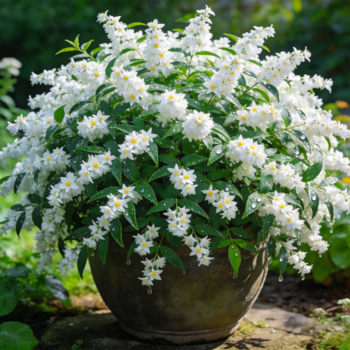 冰生溲疏盆栽庭院花镜植物阳台多年生耐寒好养开花花卉绿植花苗