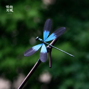 非遗绒花原创设计高级感豆娘蜻蜓仙气发簪女原创古风汉服旗袍头饰