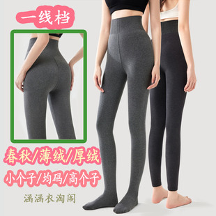 一线裆分段微压棉裤 袜 九分加绒加厚秋冬小个子高个子加长打底连裤