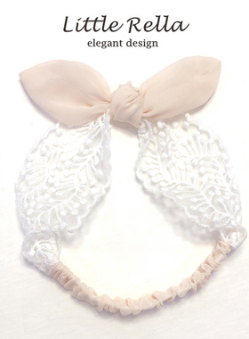 公主范宝宝蕾丝发带 婴儿蝴蝶结头饰不勒头 韩国儿童发饰