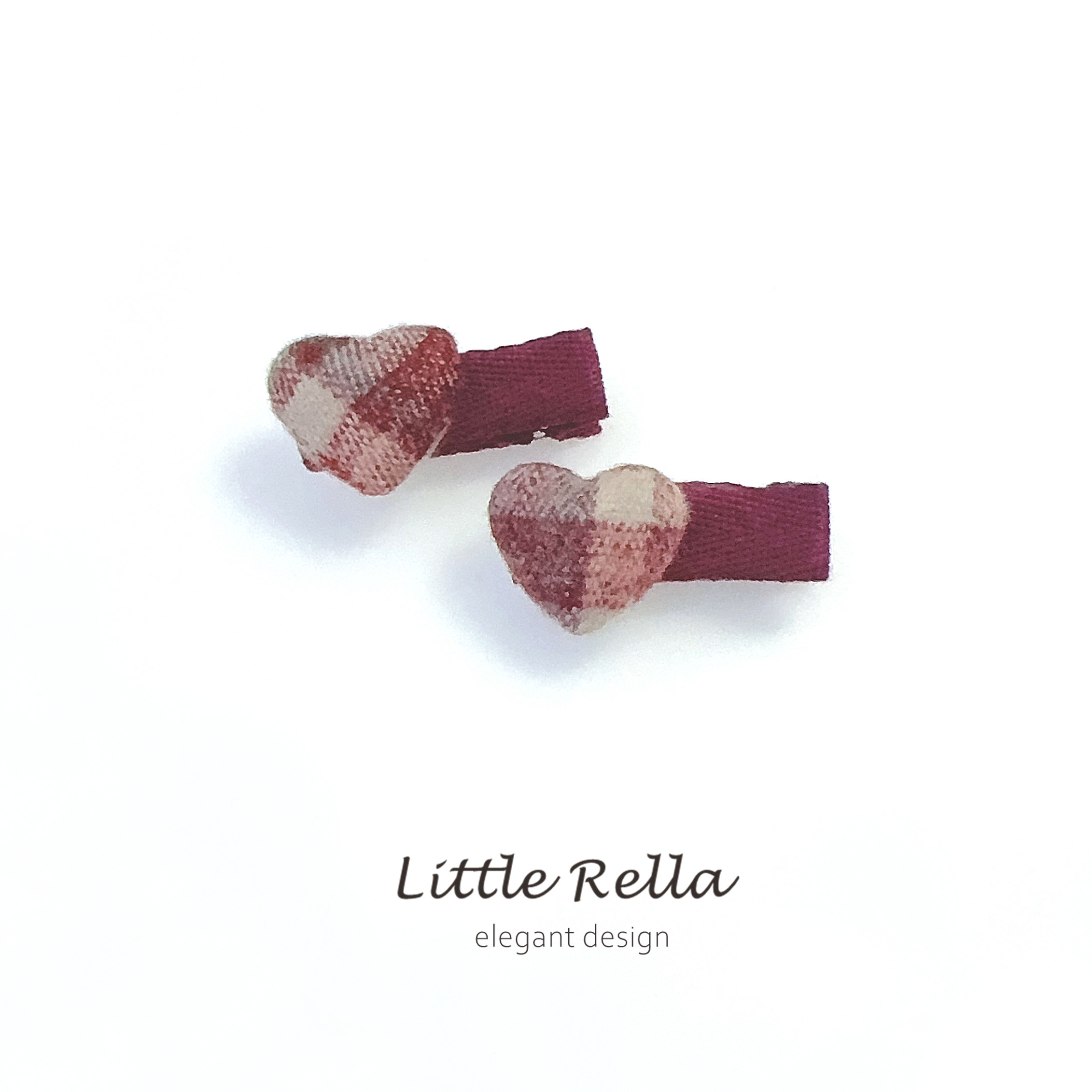 英伦格纹宝宝全布包小发夹