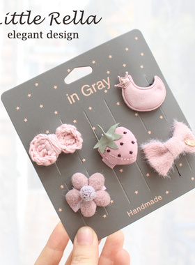 宝宝发饰小发夹迷你婴儿头饰蝴蝶结发夹可爱发卡汗毛夹胎毛夹