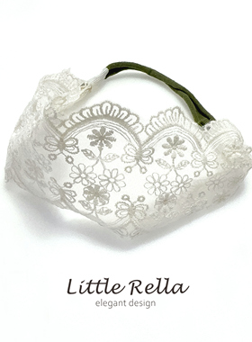 小瑞拉 满月宝宝可爱公主蕾丝发带 婴儿柔软头饰0-3岁