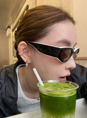 熊猫拼色字母眼镜男女墨镜