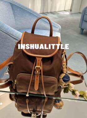 Poresl 03/26  小号！26s摩卡棕字母双肩包