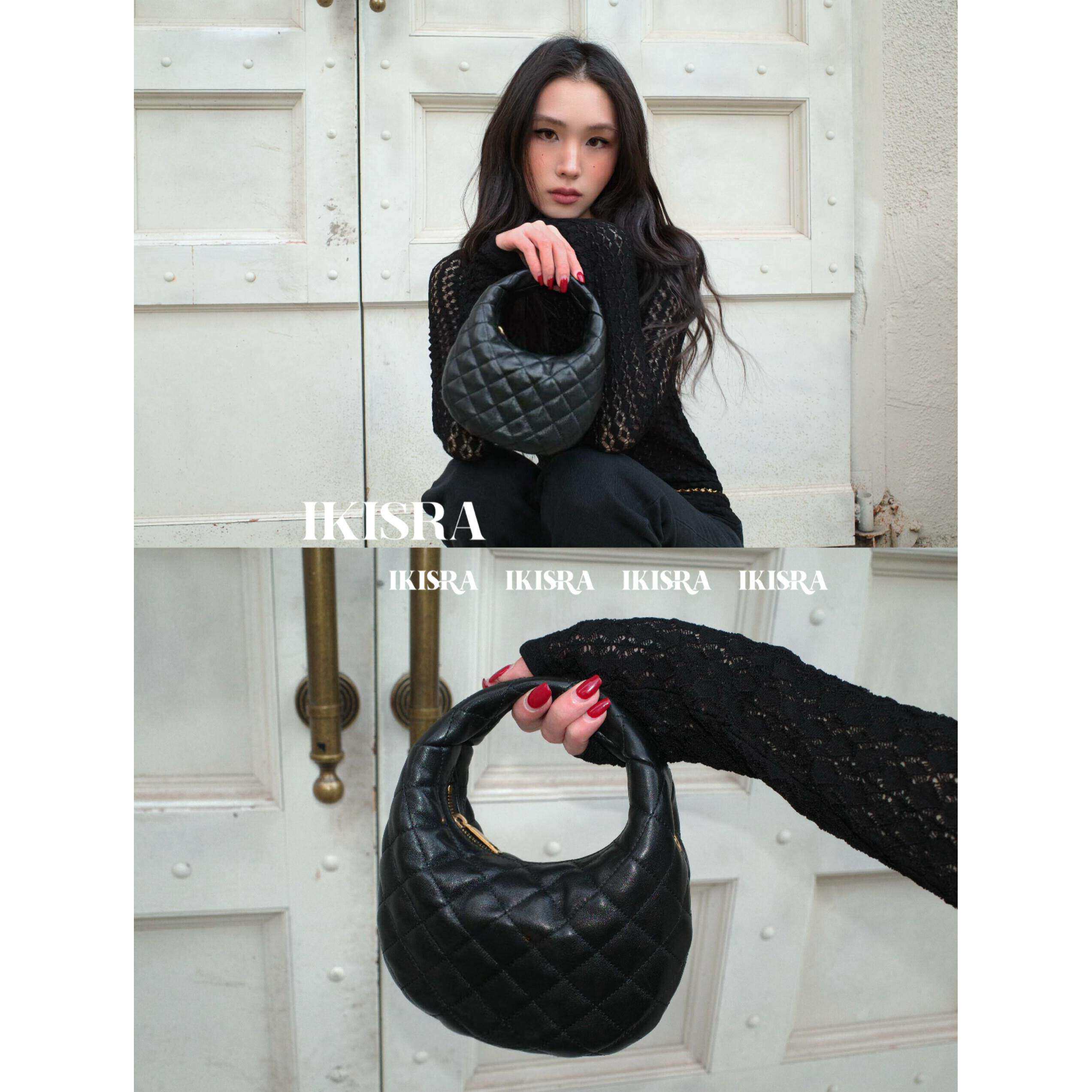 Poresl 3/25 出口国际外单  hobo菱格手拿包链条包 羊皮