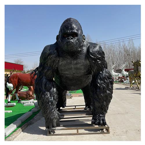 厂家定玻璃钢卡通仿真动物动物园摆件玻璃钢雕塑玻璃钢大猩猩