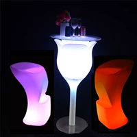 Rose PE nhựa ngoài trời không thấm nước KTV bar LED đồ nội thất thông minh sáng cao bàn ghế - Giải trí / Bar / KTV ghế quầy bar đẹp