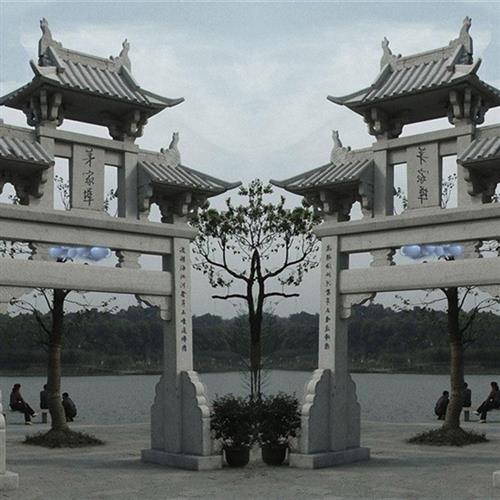 石门楼雕刻村口石材门楼图片大全恒旺石雕门楼牌坊制作价格