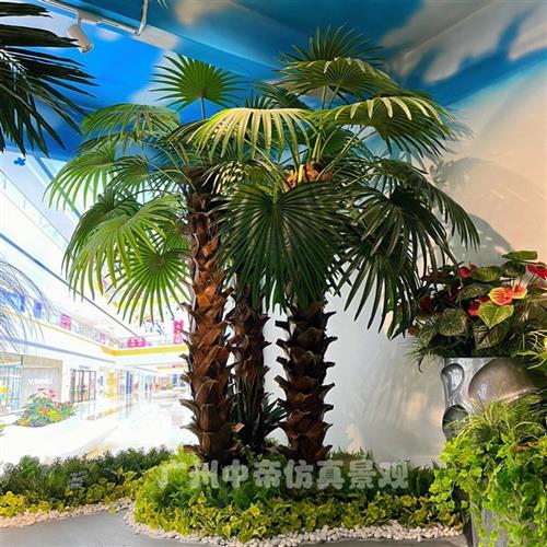 仿真椰子树假椰树户外玻璃钢大型大王椰绿化大树室外海枣树风景树