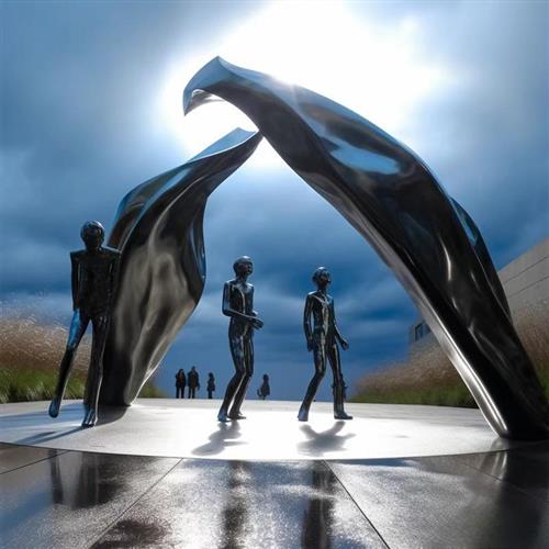 不锈钢雕塑卡通人物动物摆件户外园林大型玻璃钢鹿熊公园广场美陈