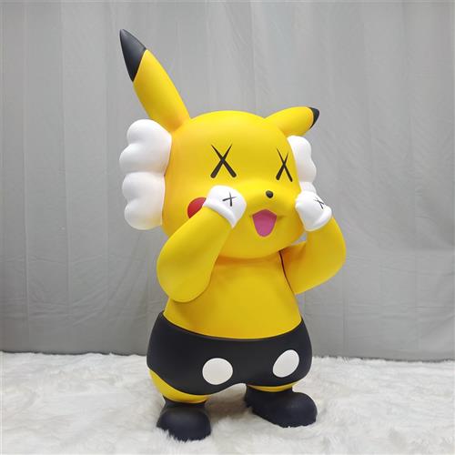 网红呆萌可达鸭新版皮卡丘匹诺曹公仔入口迎宾装饰雕塑摆件