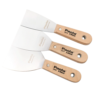 保拉不锈钢木柄油灰刀清洁刮刀加厚油漆灰刀抹泥刀腻子刀批刀铲刀