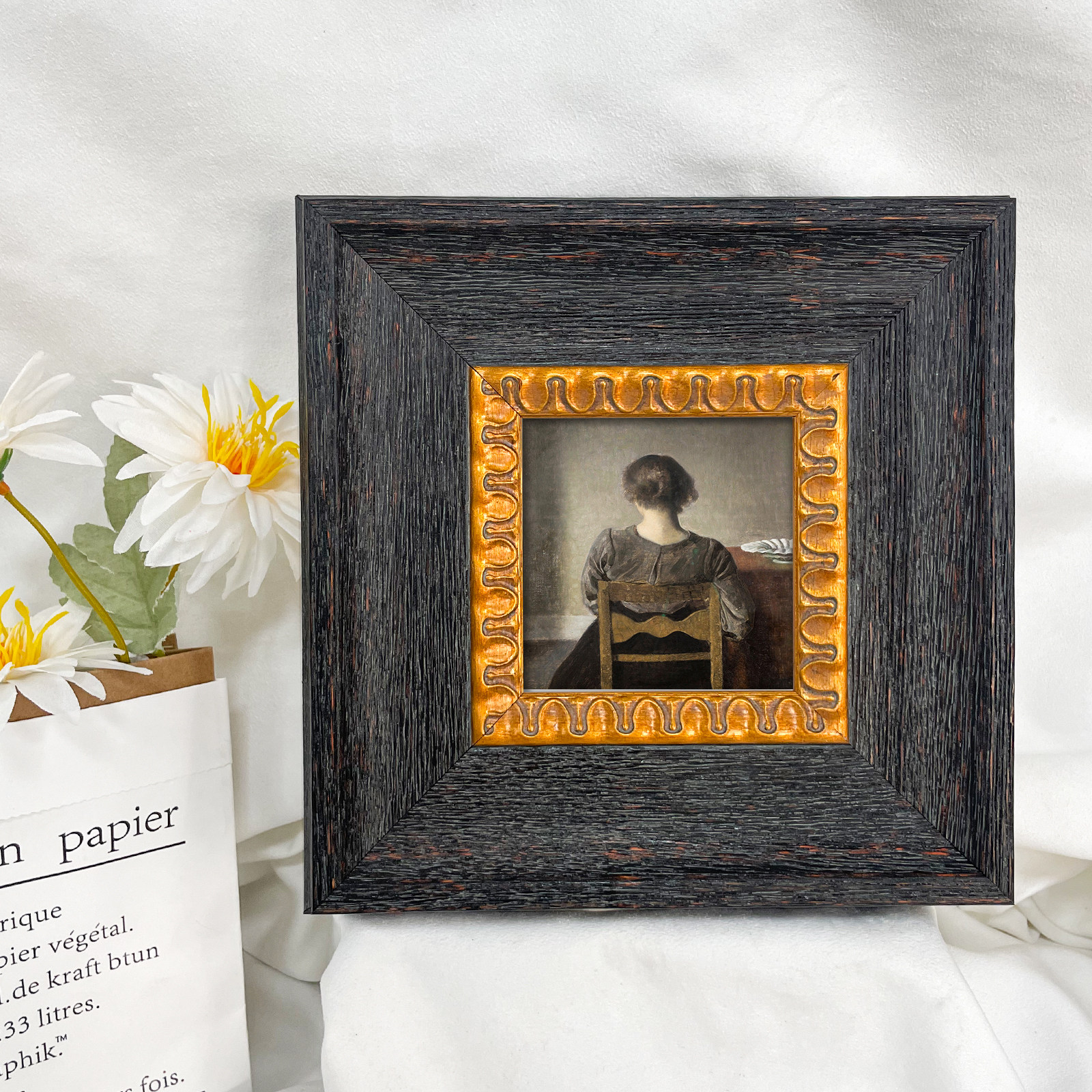 金泰凡画框中古风实木画框做旧
