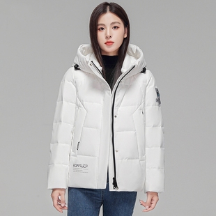 雪中飞短款羽绒服女2025年冬季新款白色小个子今年流行爆款妈妈装