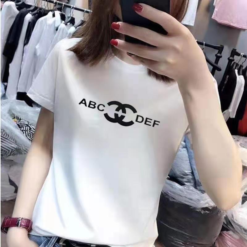 White T-shirt women's cotton top short sleeve loose women's half sleeve T-shirt